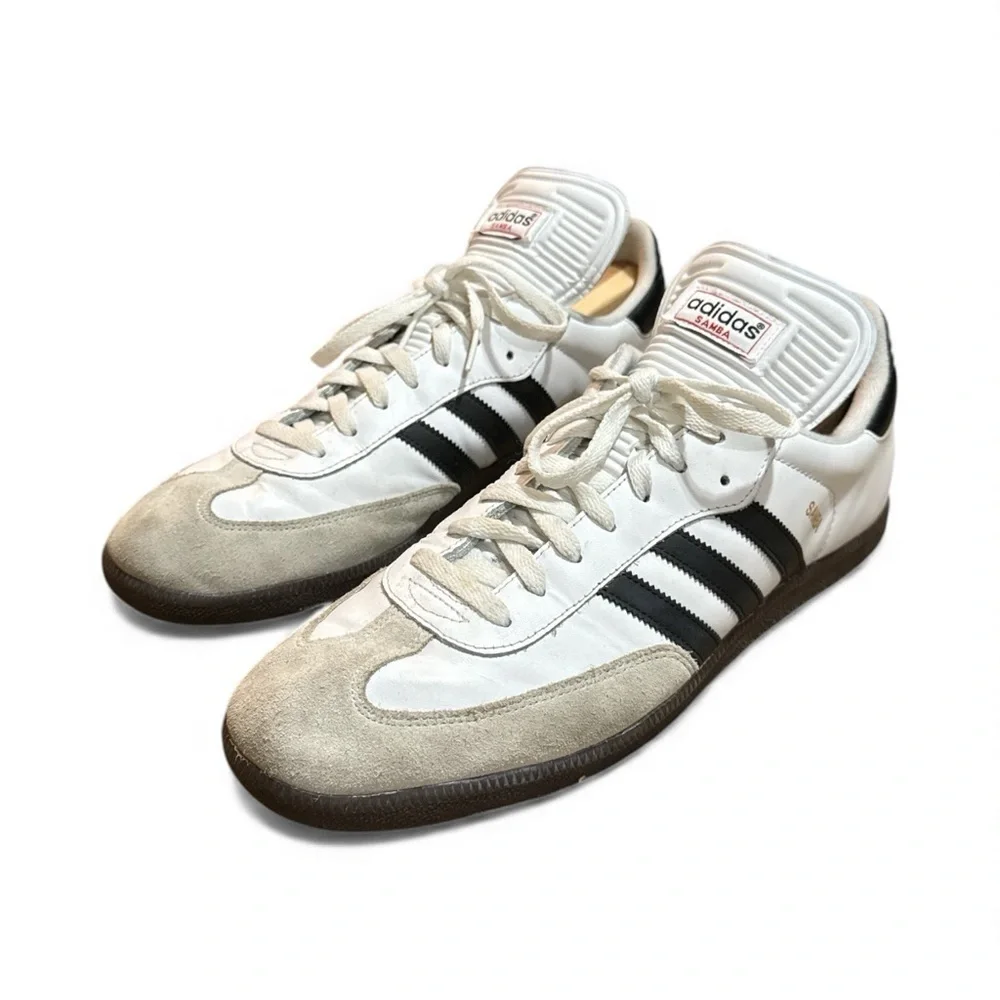 EUC - Adidas Gender Inclusive Samba - Size 13.5 - white/black